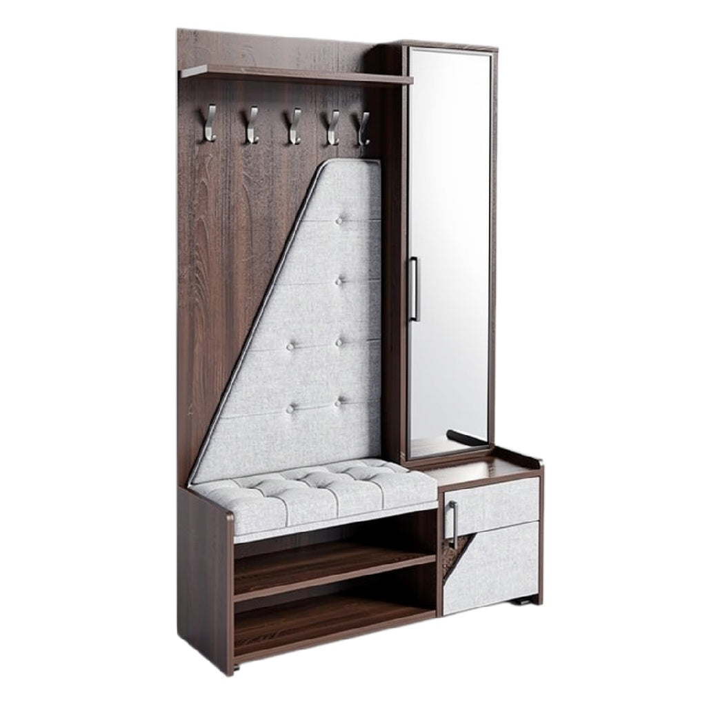Kast met Spiegel en Haken voor Hal, Modern Ontwerp met Zithoek