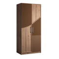 Moderne houten kast met unieke lijnpatronen